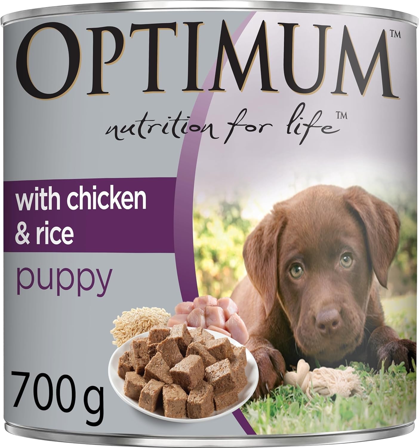 Chicken and Rice Wet Puppy Food, 12 Cans, Medium